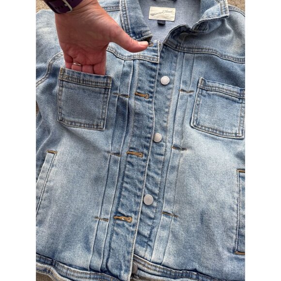 Universal Thread Womens Light Wash Denim Jacket S - Picture 4 of 6